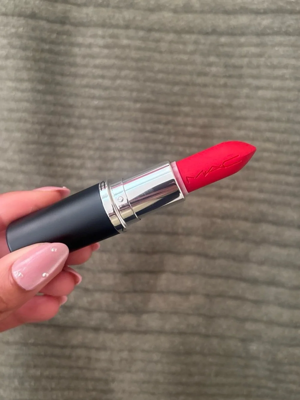 MAC Cosmetics Lipstick in shade: “Ruby Woo”